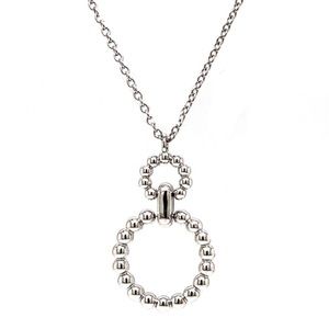 Gabriel & Co. Sterling Silver Beaded Bujukan Double Circle Necklace | NWT